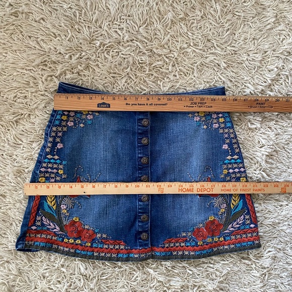 Sneak Peak Denim Embroidered Skirt - Picture 12 of 14